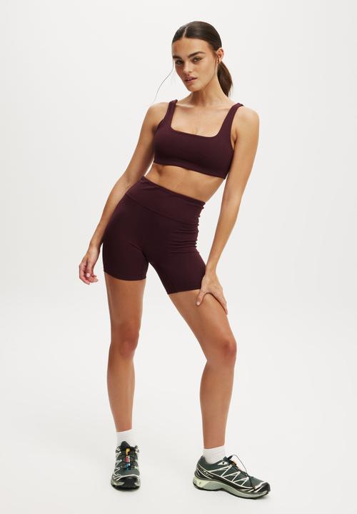 Cotton On - Reform Rib Crop - Dark Oak