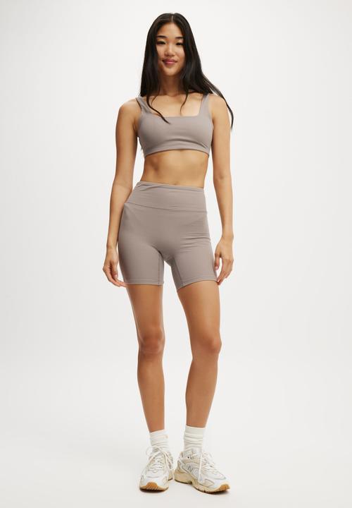 Cotton On - Reform Rib Crop - Desert Grey