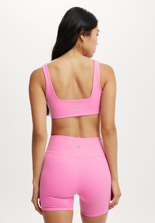 Cotton On - Reform Rib Crop - Pink Icing