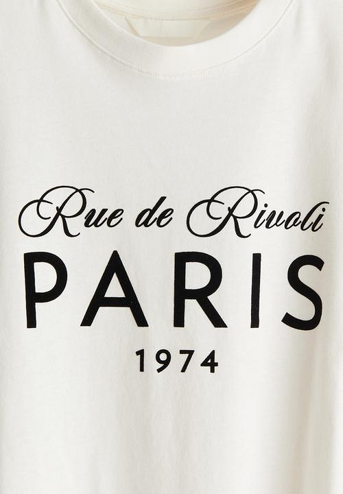 H&M - T-shirt - white/paris