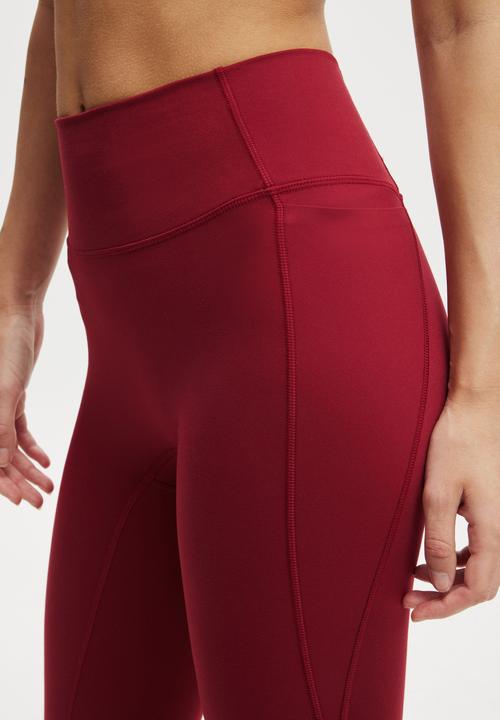 Cotton On - Ultra Soft Side Pocket 7/8 Tight - Deep Red