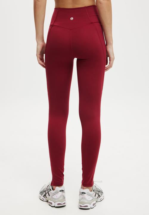 Cotton On - Ultra Soft Side Pocket 7/8 Tight - Deep Red