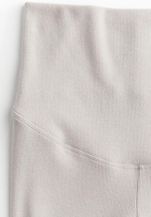 H&M - Mama before & after ribbed leggings - light beige 