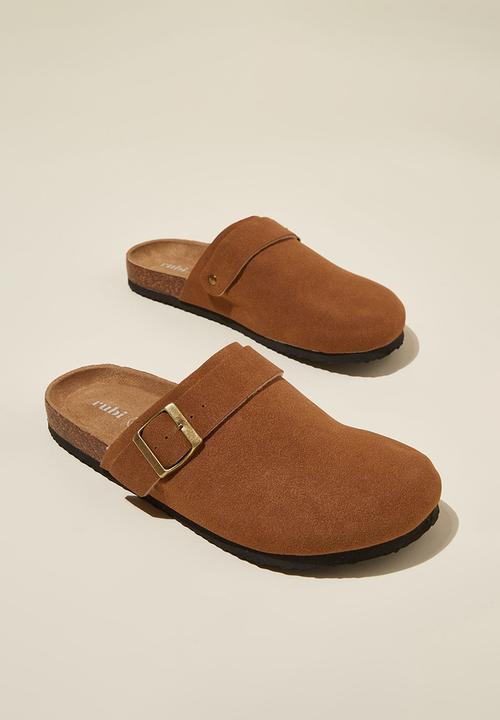 Cotton On - Rex buckle mule - sienna brown micro