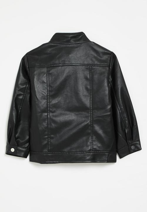 Pop Candy - Faux leather jacket- black