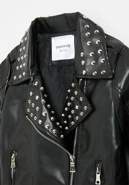 Pop Candy - Faux leather jacket - black