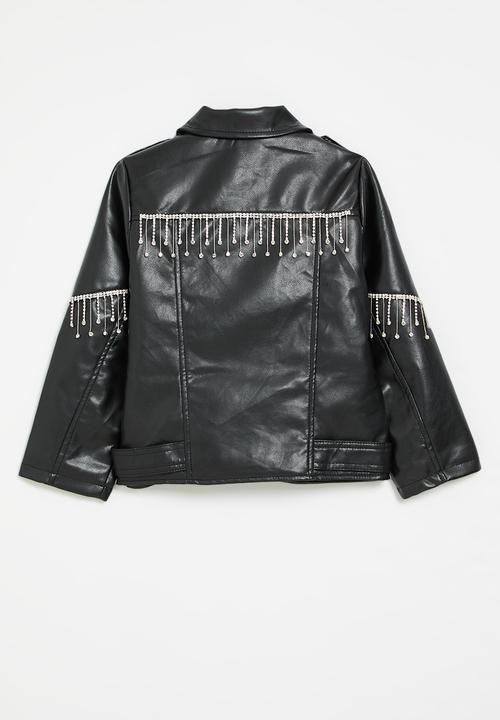 Pop Candy - Faux leather jacket -black