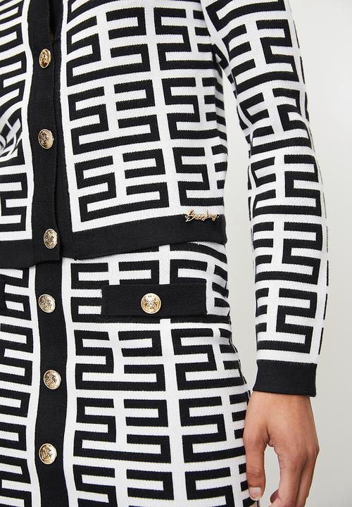 SISSY BOY - IUMA: Patterned Knit Cardigan - Black & White