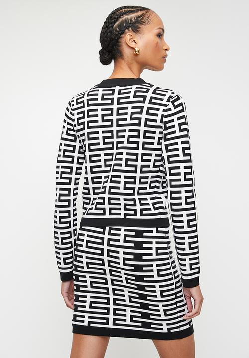 SISSY BOY - IUMA: Patterned Knit Skirt - Black & White