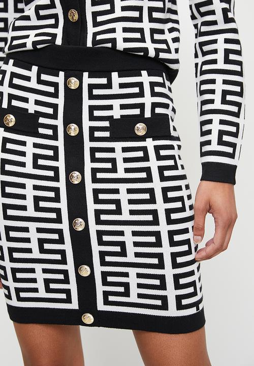 SISSY BOY - IUMA: Patterned Knit Skirt - Black & White