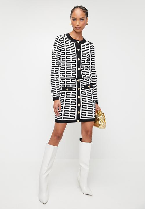 SISSY BOY - IUMA: Patterned Knit Skirt - Black & White