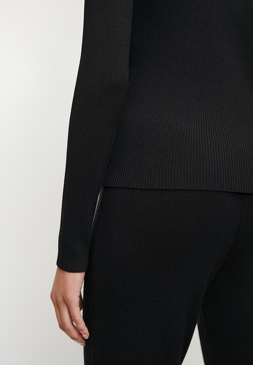 SISSY BOY - UMBRA: Basic Logo Rib Knit Top - Black