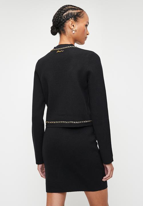 SISSY BOY - AMIDALA: Knit Skirt With Woven Chain Details - Black