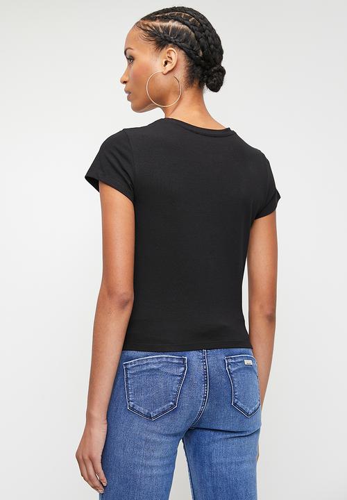 SISSY BOY - ELA: Basic Embroidered Logo Top - Black