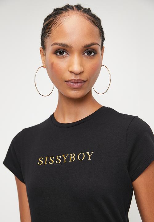SISSY BOY - ELA: Basic Embroidered Logo Top - Black