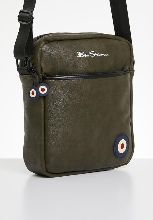 Ben Sherman - Cross Body PU Lea Bag - Dk Olive