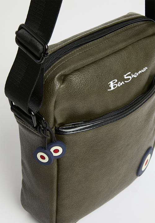 Ben Sherman - Cross Body PU Lea Bag - Dk Olive