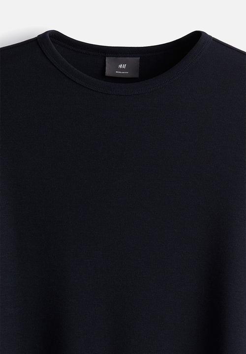 H&M - Regular fit jersey top - navy blue