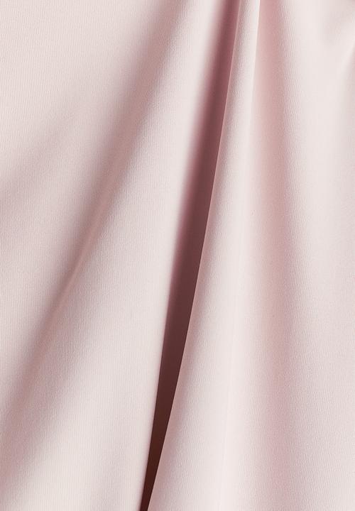 H&M - Scoop-back microfibre top - powder pink 
