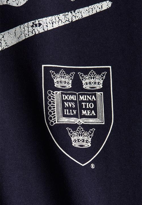 H&M - Oversized printed t-shirt - navy blue/oxford university