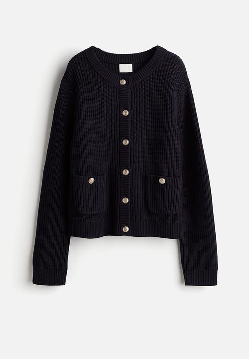 H&M - Rib-knit cardigan  - navy blue