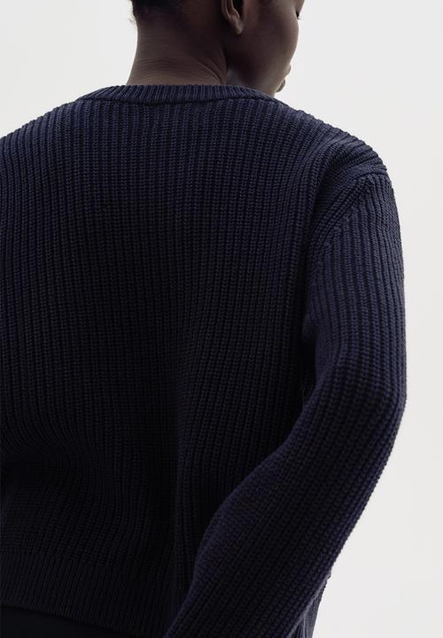 H&M - Rib-knit cardigan  - navy blue