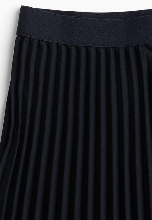 H&M - Pleated skirt - navy blue