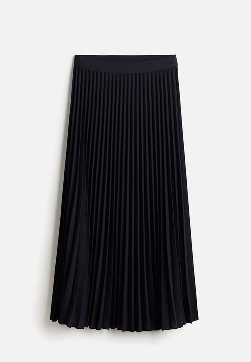 H&M - Pleated skirt - navy blue