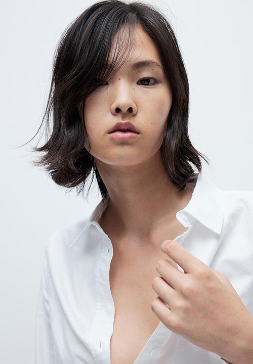 H&M - Fitted oxford shirt - white