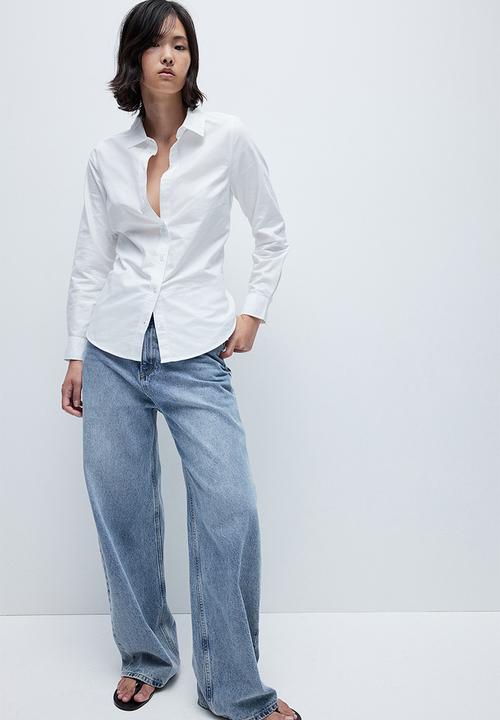 H&M - Fitted oxford shirt - white