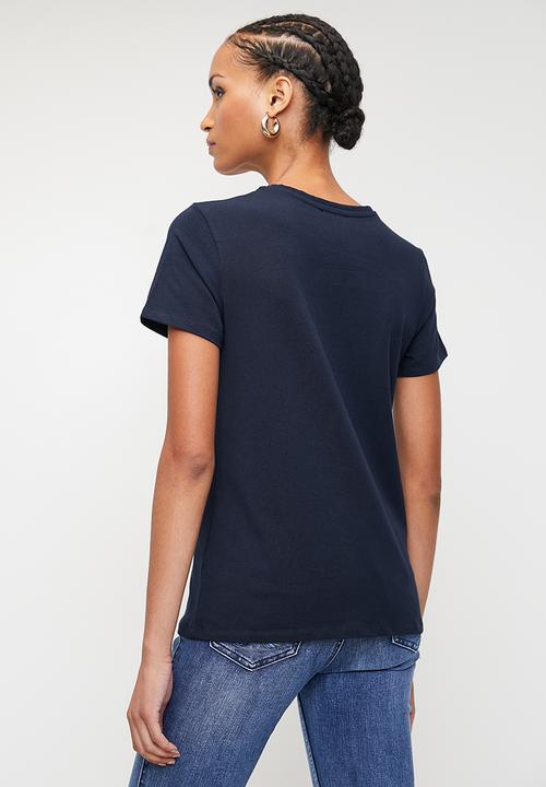 SISSY BOY - ABIGAIL: Regular Fit Multi-Technique Logo Top - Navy