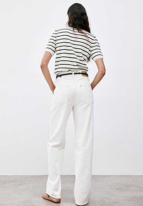 H&M - Fine-knit jumper - cream striped 