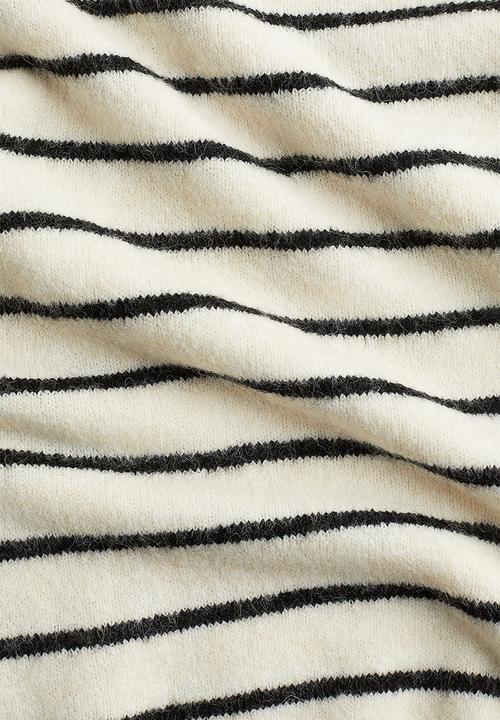 H&M - Fine-knit jumper - cream striped 