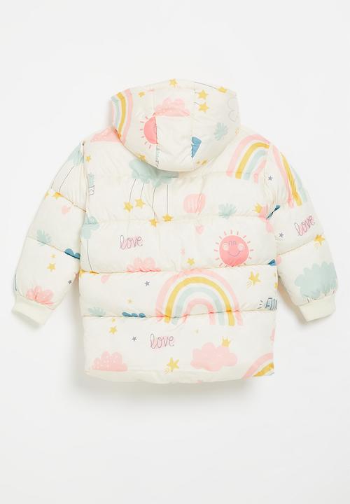 Pop Candy - Printed hooded puffer jacket - multi
