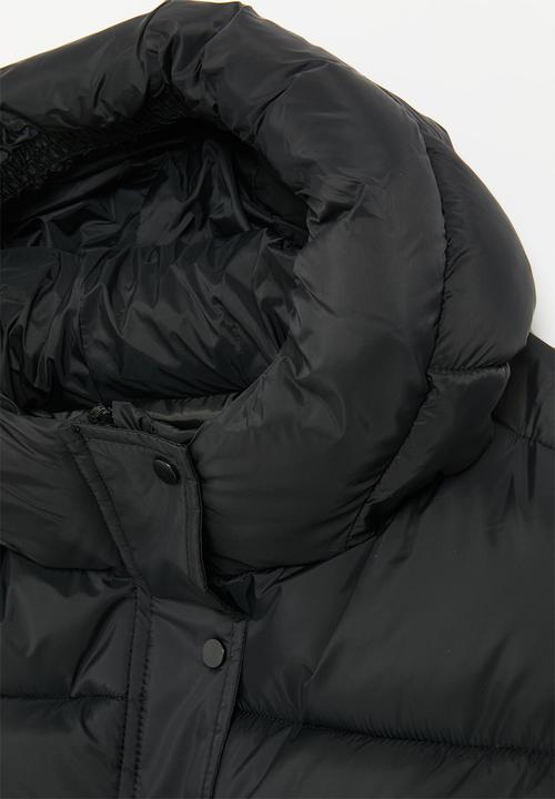 Pop Candy - Hooded puffer jacket-black