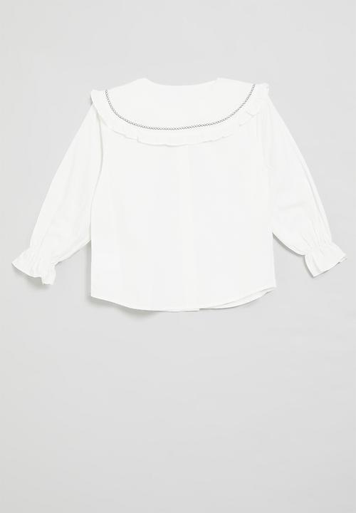 Pop Candy - Dutch collar shirt-white