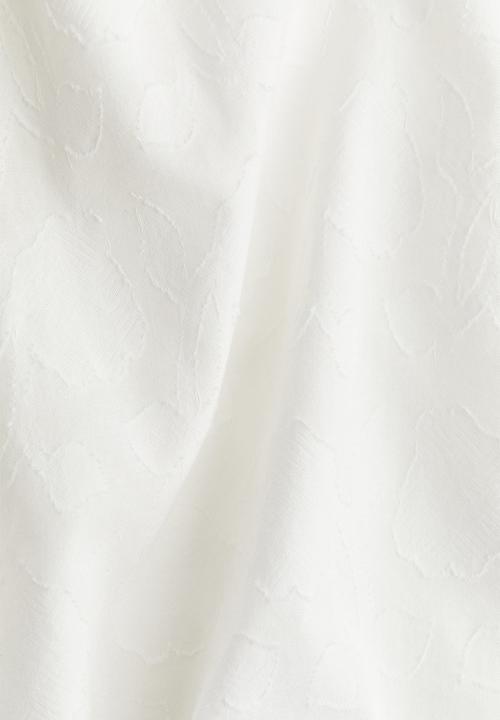 H&M - Jacquard-weave blouse - white