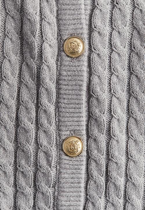 H&M - Cable-knit cardigan - grey