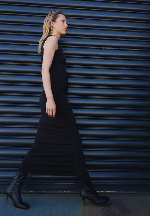 H&M - Draped bodycon dress - black