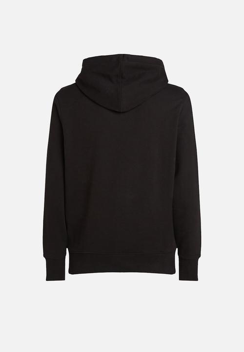 Calvin Klein - Distressed Monologo Hoodie - Ck Black