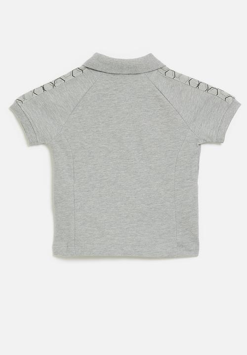 POLO - Boys jackson panel short sleeve golfer - grey