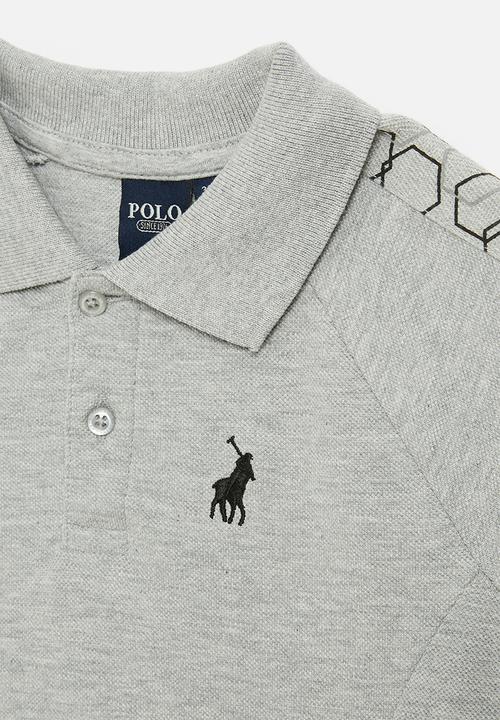 POLO - Boys jackson panel short sleeve golfer - grey