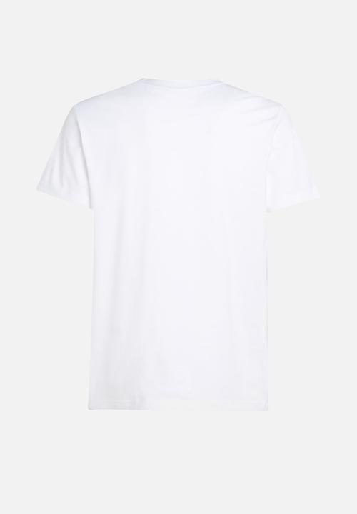 Calvin Klein - Distressed Monologo Tee - Bright White