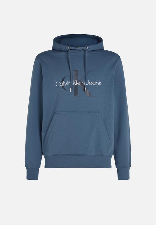 Calvin Klein - Seasonal Monologo Regular Hoodie - Blue Coast
