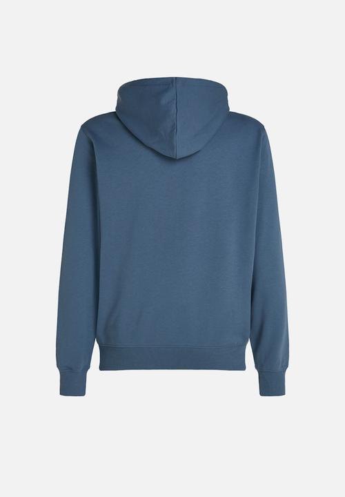 Calvin Klein - Seasonal Monologo Regular Hoodie - Blue Coast