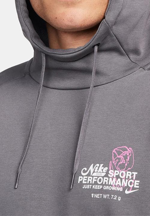 Nike - Dri-FIT Hoody GFX fitness sweatshirt - Iron Grey/Iron Grey/Photon Dust
