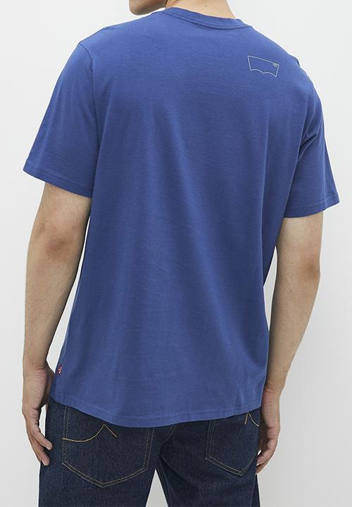 Levi’s® - Short sleeve relaxed fit tee - overlap logo navy peony