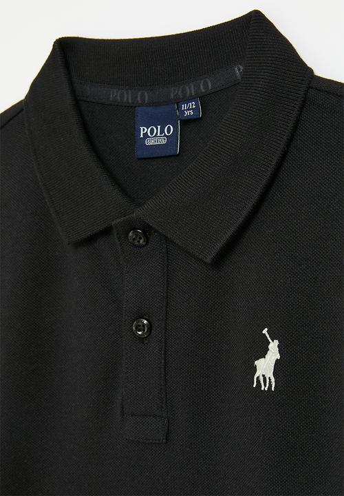 POLO - Boys robert long sleeve golfer - black