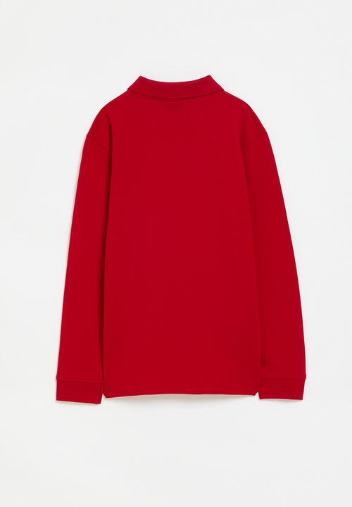 POLO - Boys robert long sleeve golfer - red