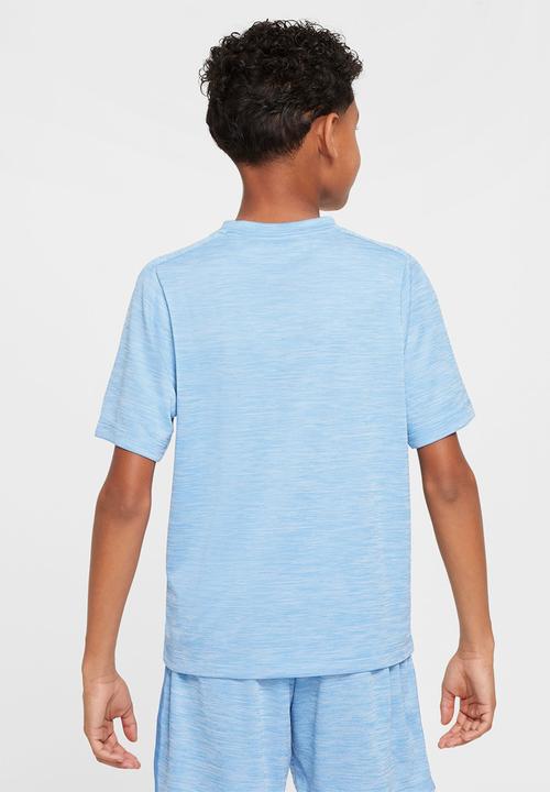 Nike - B Nk Df Multi Ss  Top Lbr Hthr-Blue Beyond/Pure/White